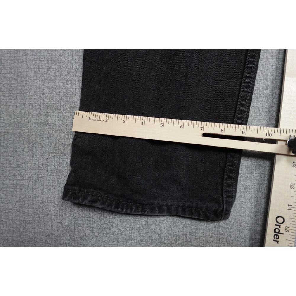 Vintage Levi's 505 Jeans Mens 40x32 Black Regular Fit Western Cowboy Black Wash - Picture 8 of 13